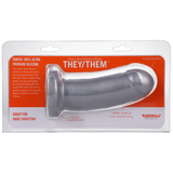 They/Them Super Soft Silicone Dildo Silver