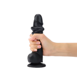 SLIDING SKIN REALISTIC DILDO BLACK L